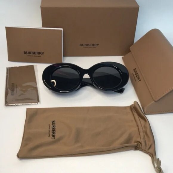 Cyber Monday! $599 NEW BURBERRY MARGOT BLACK SUNGLASSES